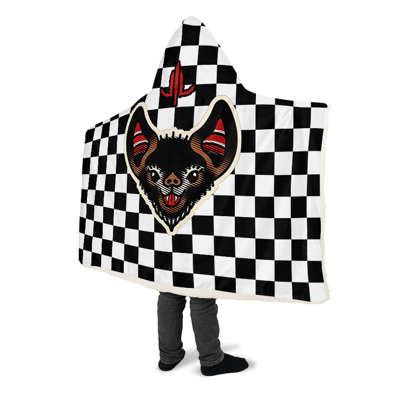 Checkered Bats V2 Hooded Blanket