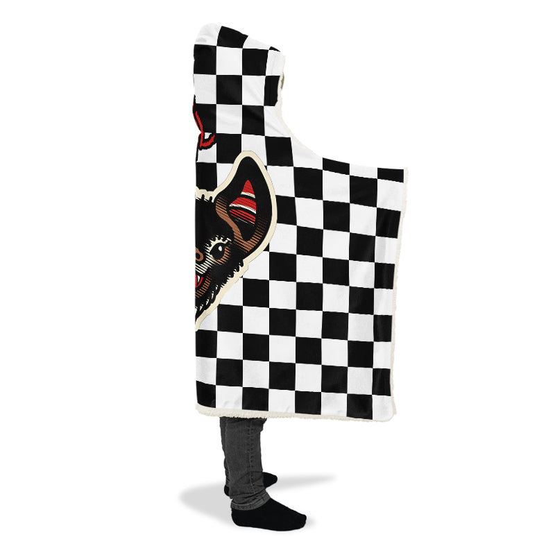 Checkered Bats V2 Hooded Blanket