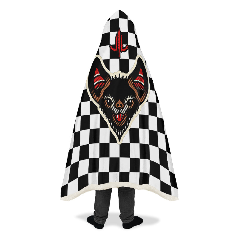 Checkered Bats V2 Hooded Blanket