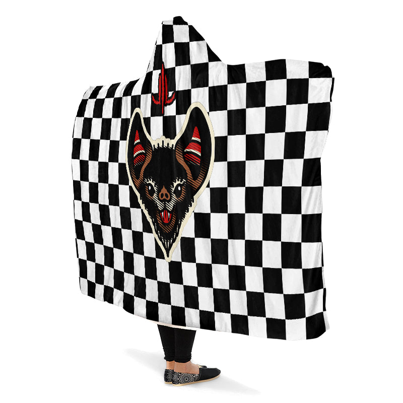 Checkered Bats V2 Hooded Blanket