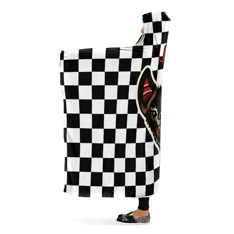 Checkered Bats V2 Hooded Blanket