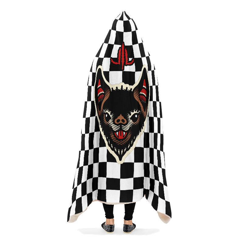 Checkered Bats V2 Hooded Blanket