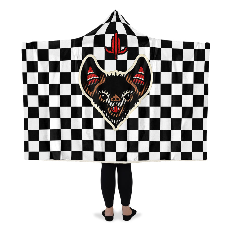 Checkered Bats V2 Hooded Blanket