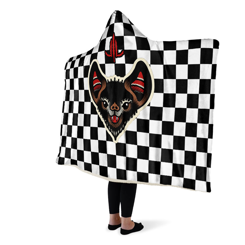 Checkered Bats V2 Hooded Blanket