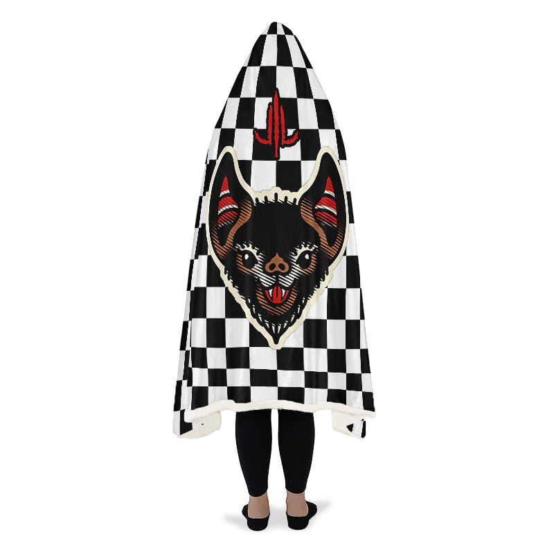 Checkered Bats V2 Hooded Blanket