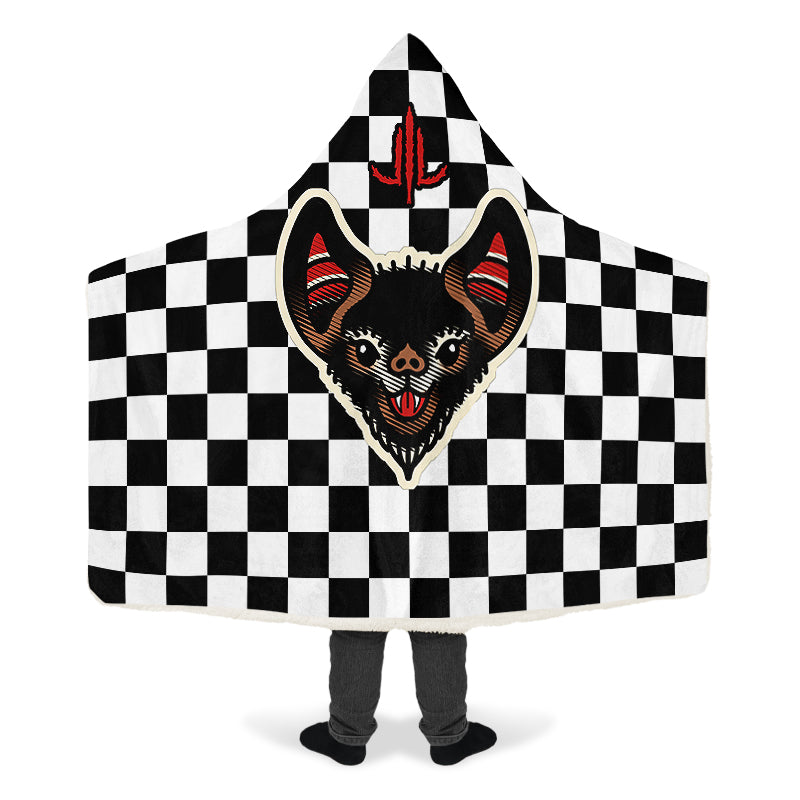 Checkered Bats V2 Hooded Blanket