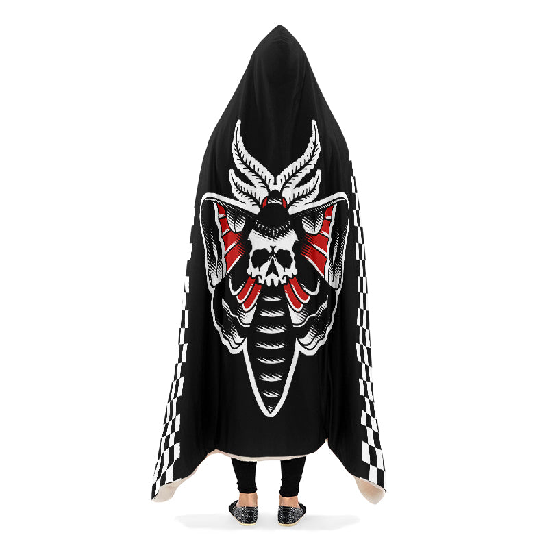 Checkered Death Moth Hooded Blanket