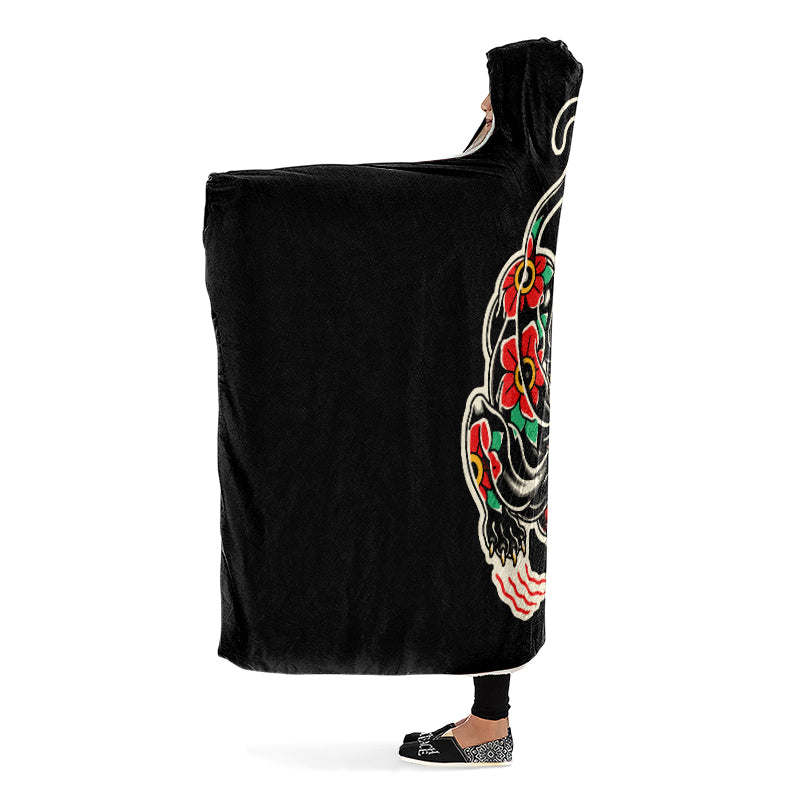Crawling Panther Hooded Blanket