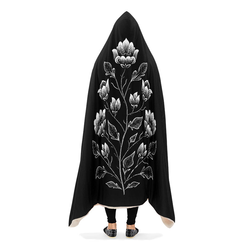 Floral Minimalist Hooded Blanket