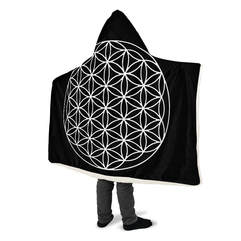 Flower Of Life Hooded Blanket