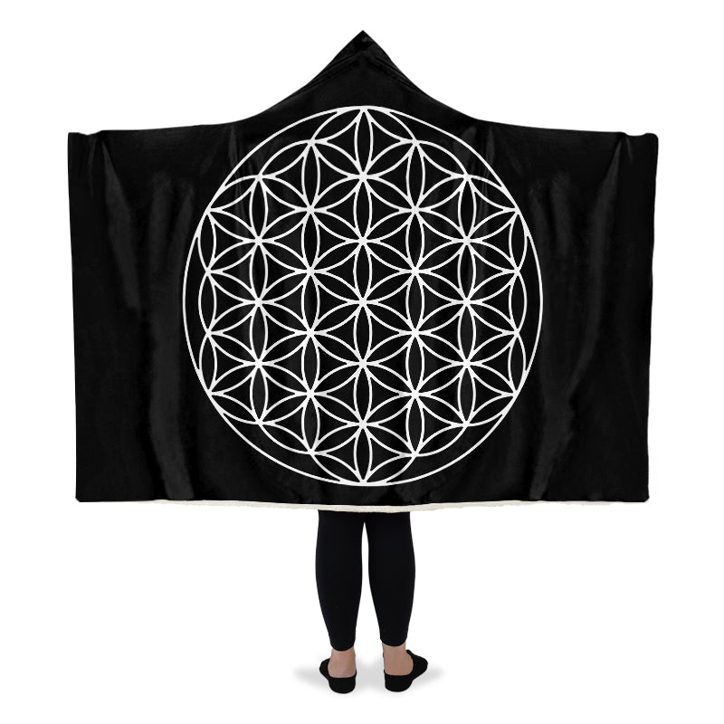 Flower Of Life Hooded Blanket