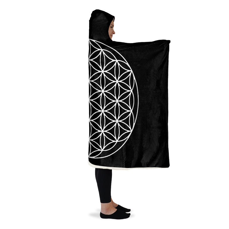 Flower Of Life Hooded Blanket