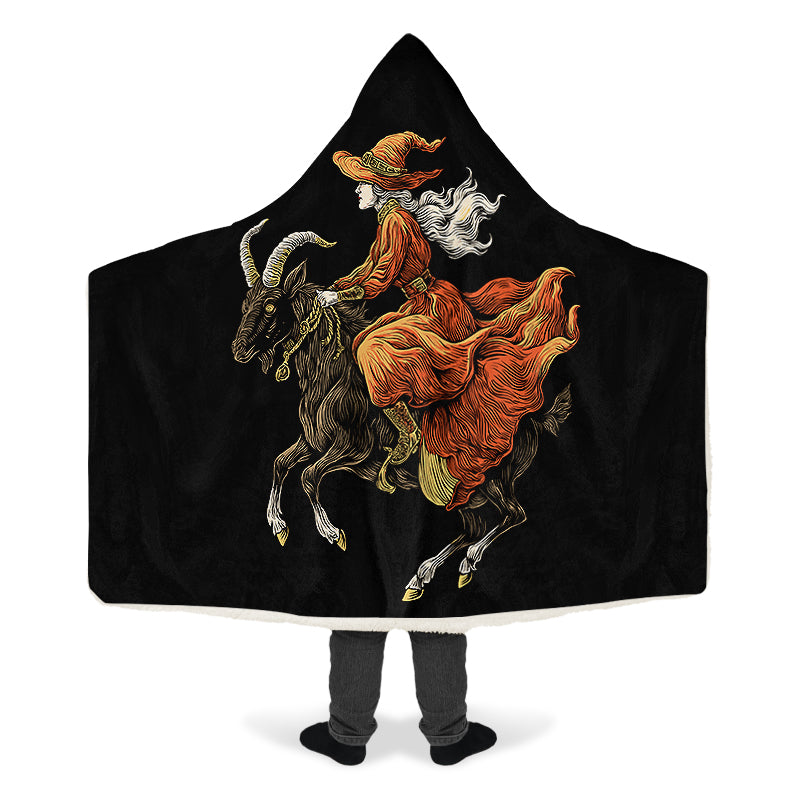 Goat Witch Hooded Blanket