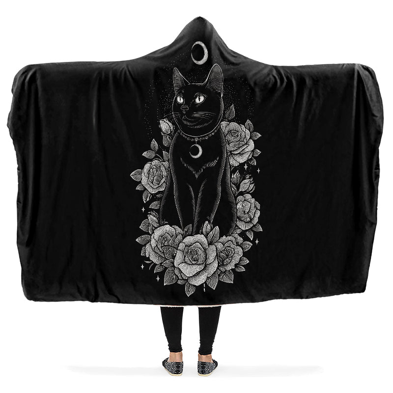 Lunar Familiar Cat Hooded Blanket