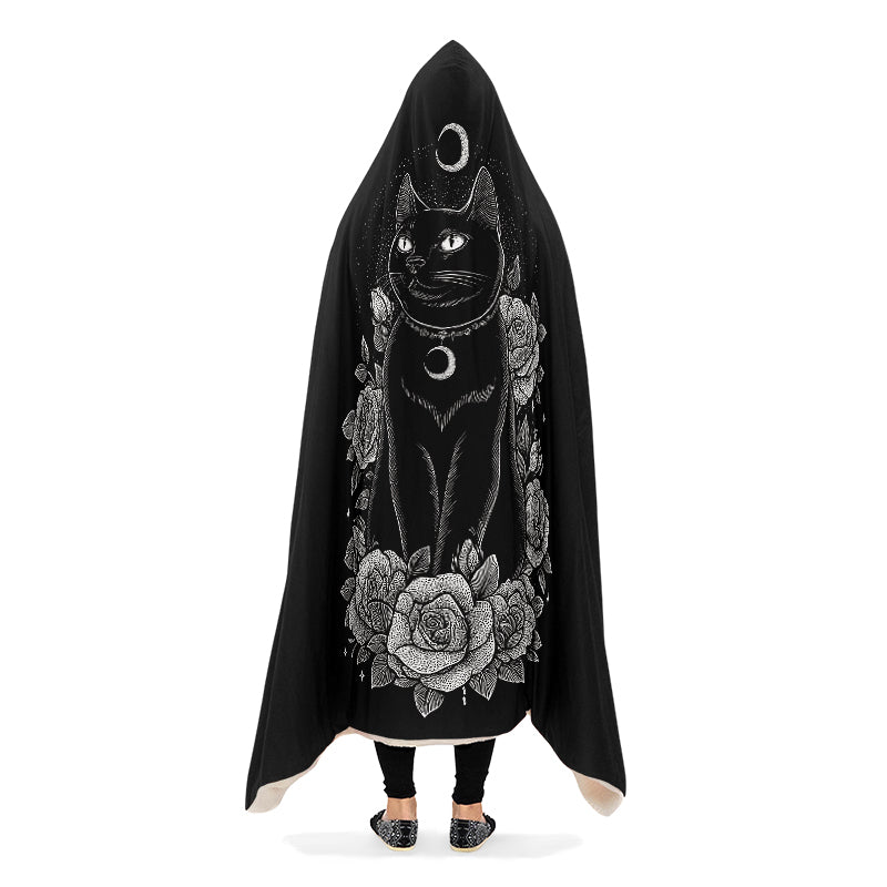 Lunar Familiar Cat Hooded Blanket