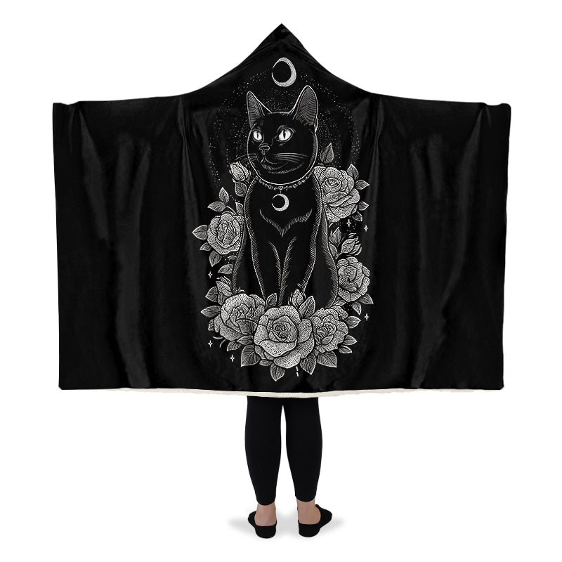 Lunar Familiar Cat Hooded Blanket