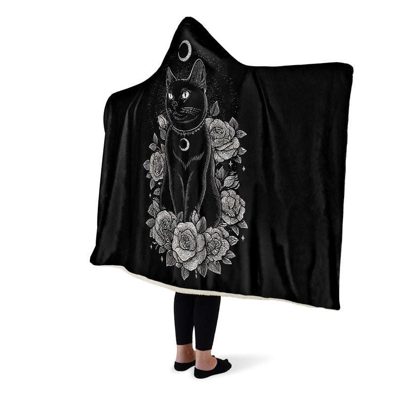 Lunar Familiar Cat Hooded Blanket
