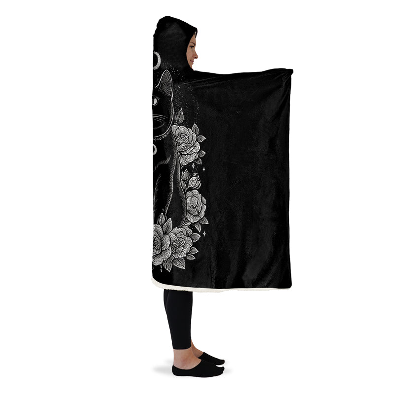 Lunar Familiar Cat Hooded Blanket