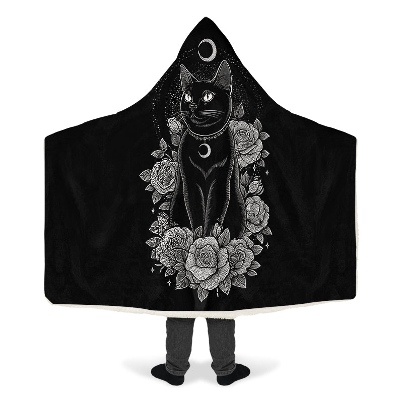 Lunar Familiar Cat Hooded Blanket
