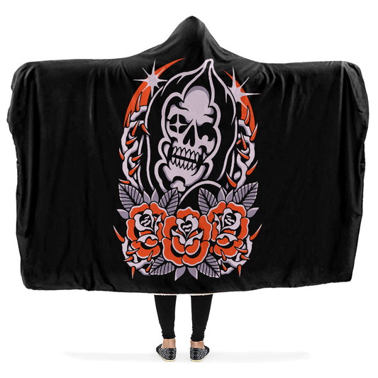 Reaper Rose Hooded Blanket