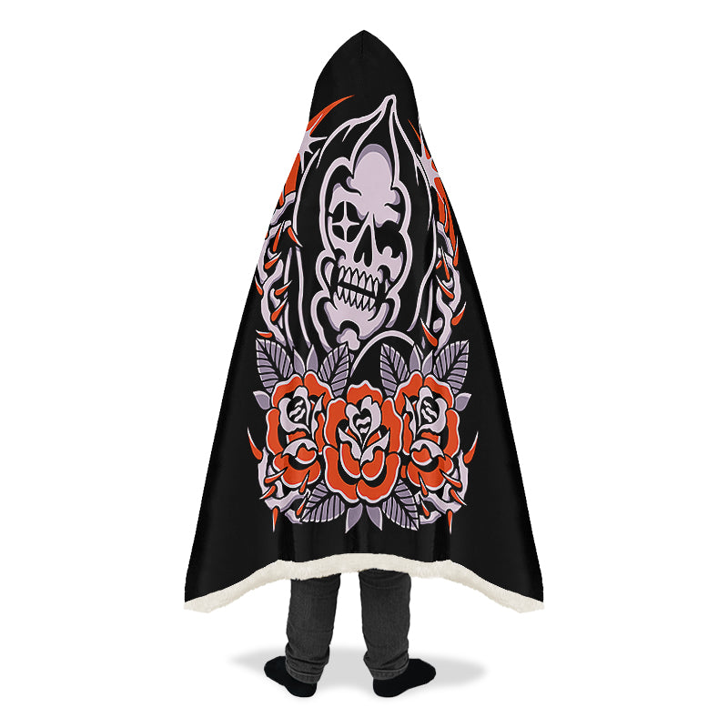 Reaper Rose Hooded Blanket