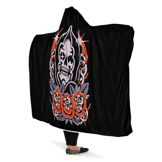 Reaper Rose Hooded Blanket