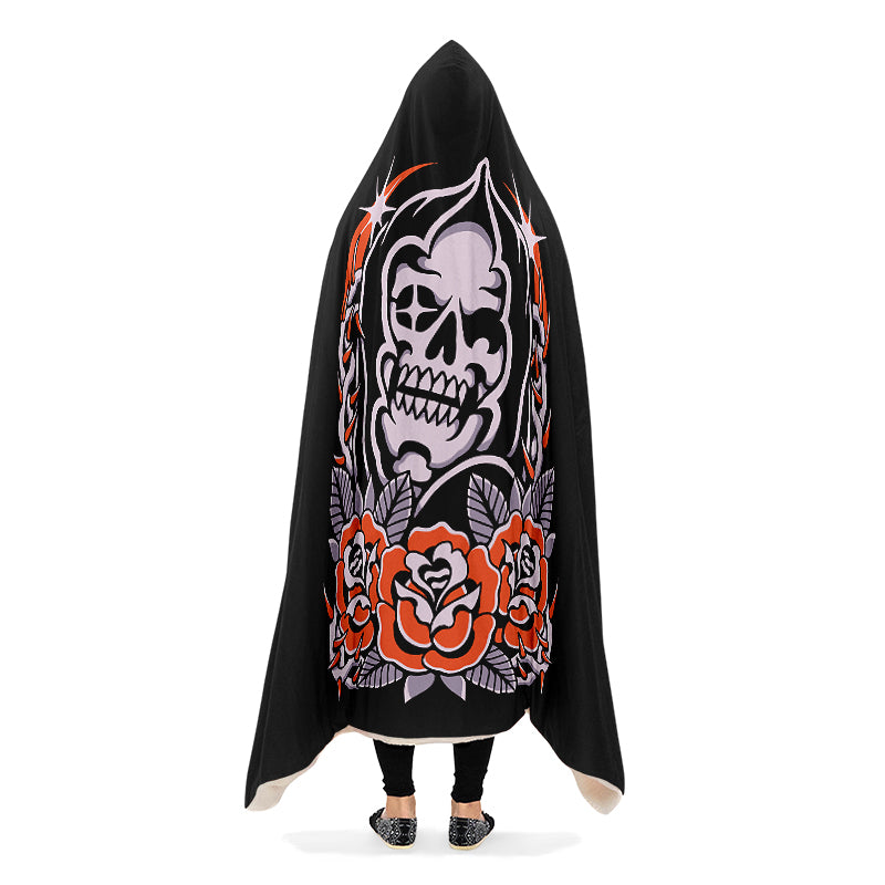 Reaper Rose Hooded Blanket