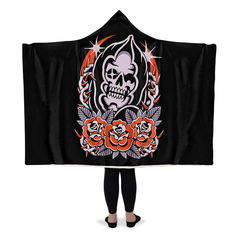 Reaper Rose Hooded Blanket