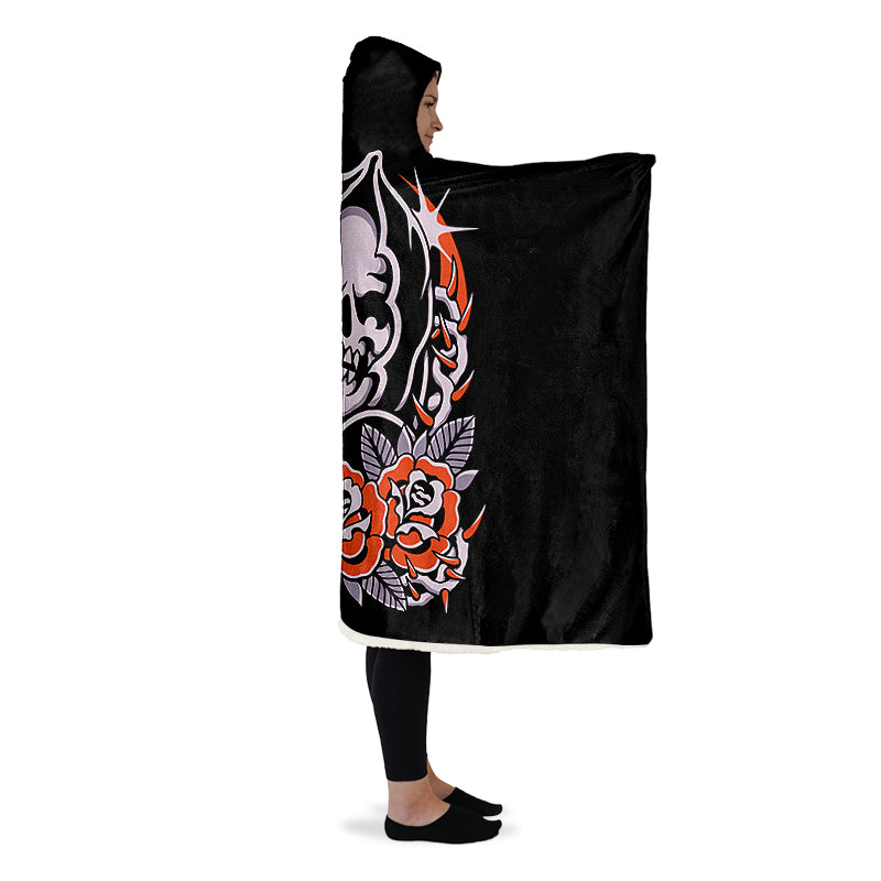 Reaper Rose Hooded Blanket