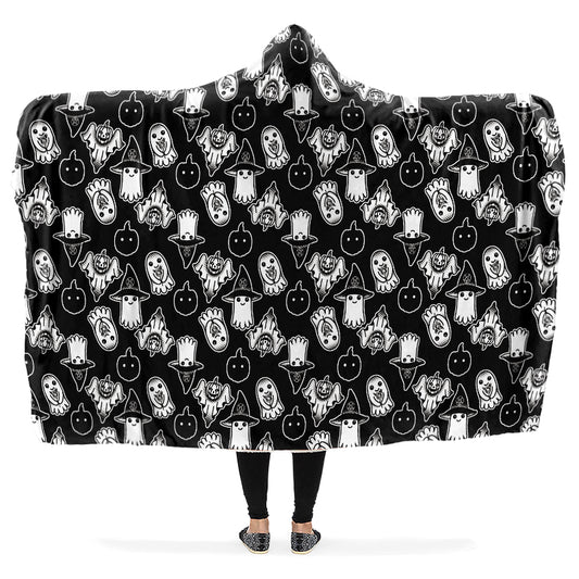 Spooky Ghost Hooded Blanket