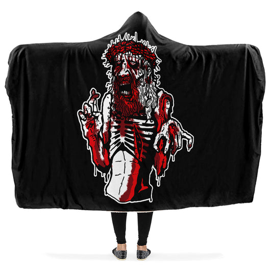 Zombie Jesus Hooded Blanket