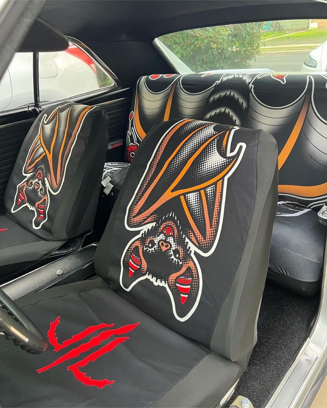 Hanging Bats Car Seat Covers (2 Pcs)