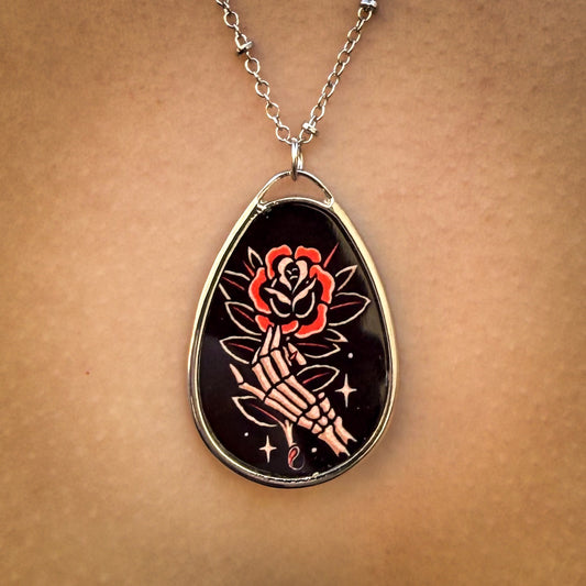 Skeleton Hand Pendant Necklace