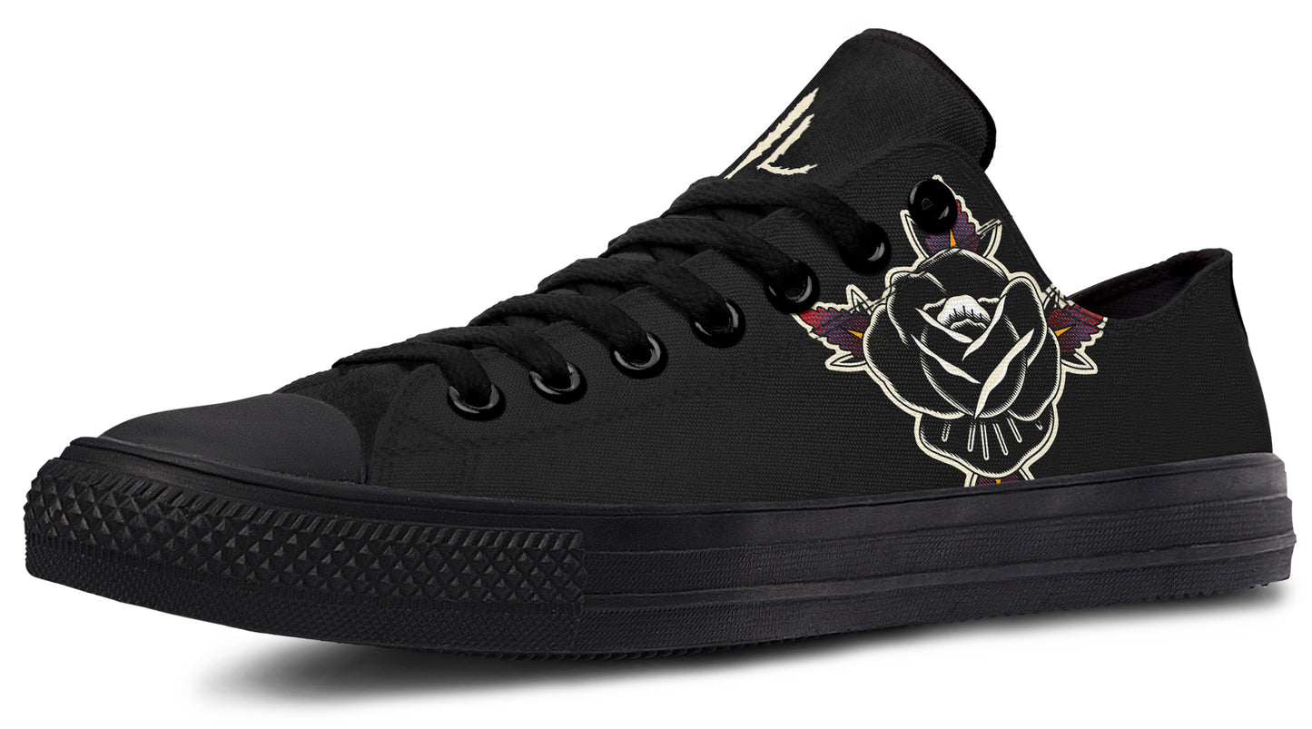 Black Rose Lowtops - Last Light Apparel