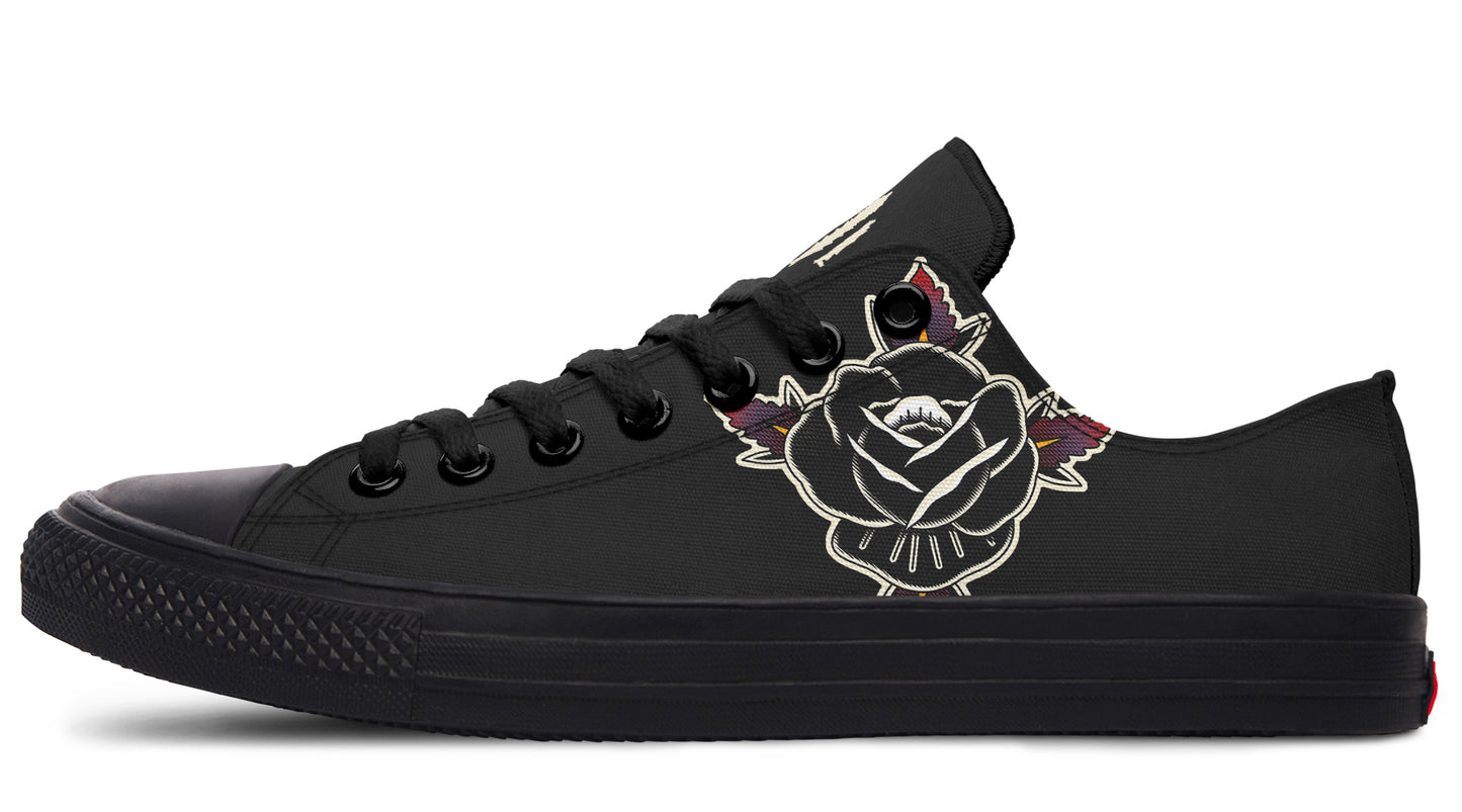 Black Rose Lowtops - Last Light Apparel