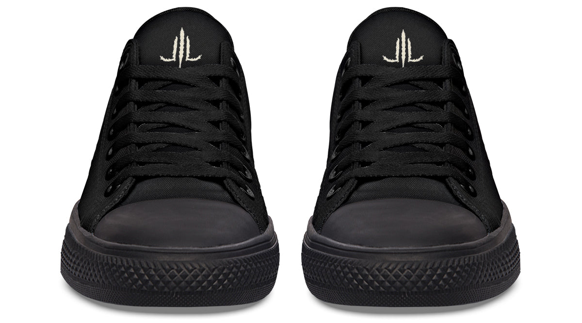 Black Rose Scythe Skull Lowtops