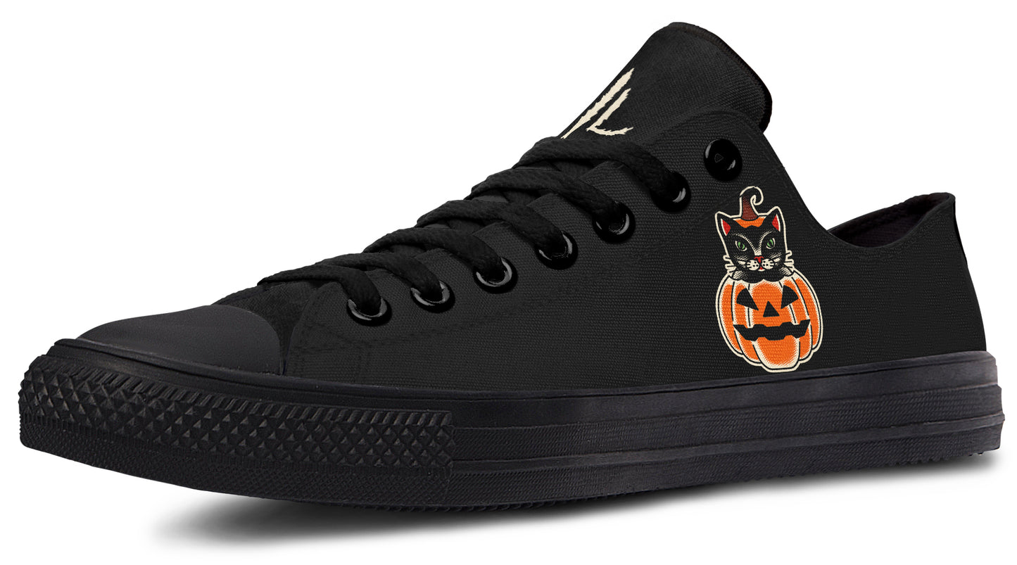 Pumpkin Cat Low Tops