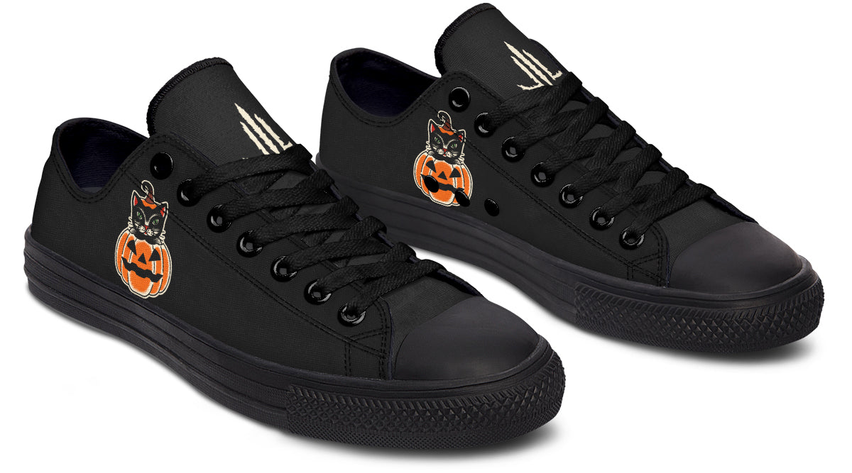 Pumpkin Cat Low Tops