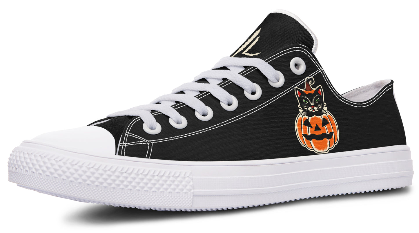 Pumpkin Cat Low Tops