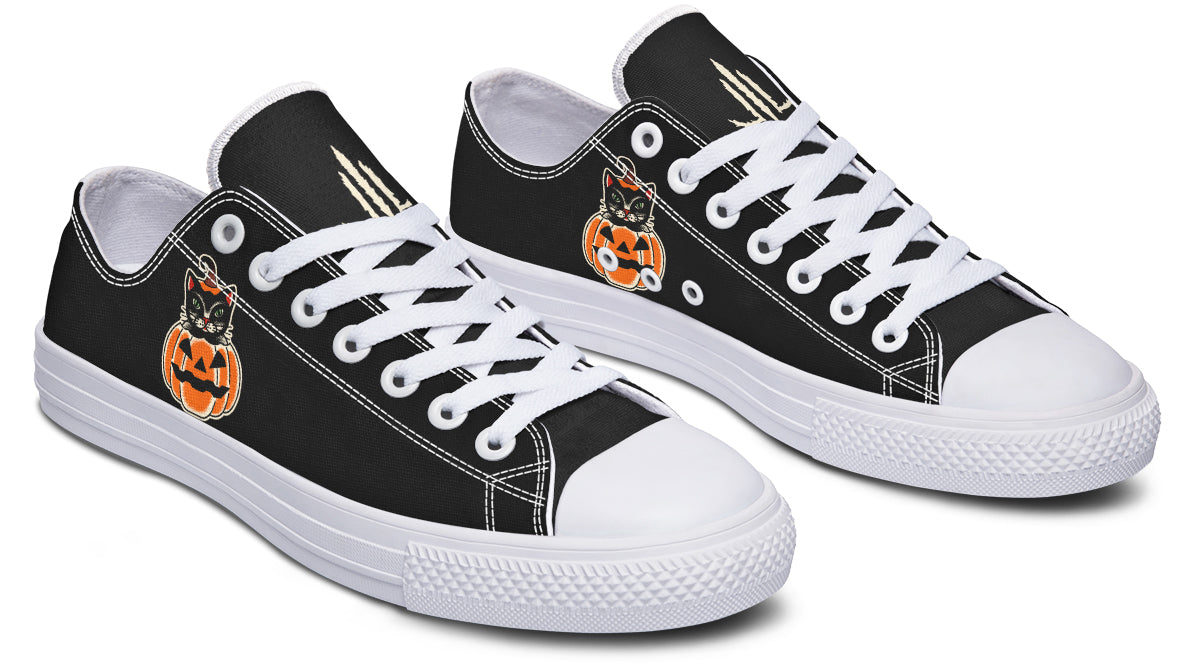 Pumpkin Cat Low Tops