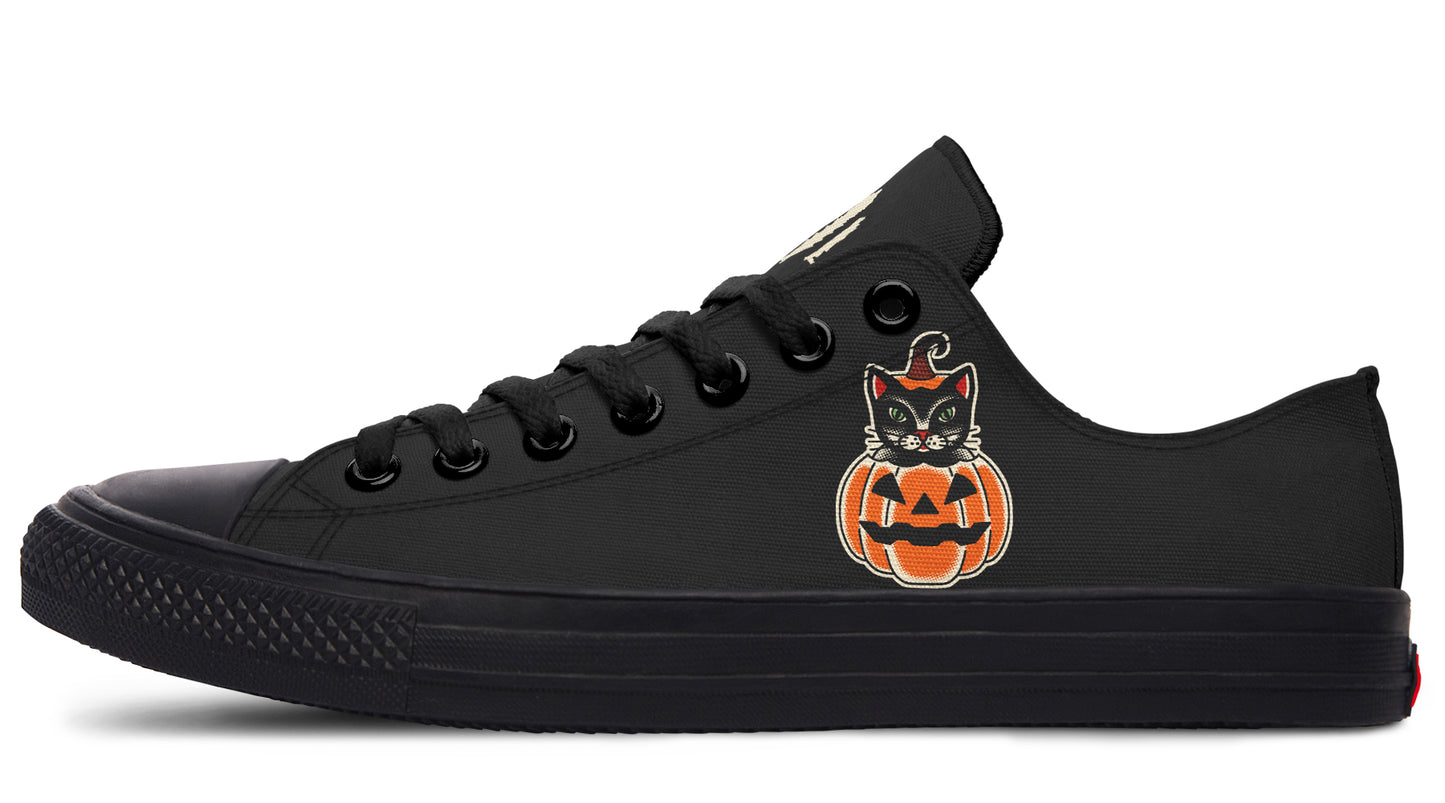 Pumpkin Cat Low Tops