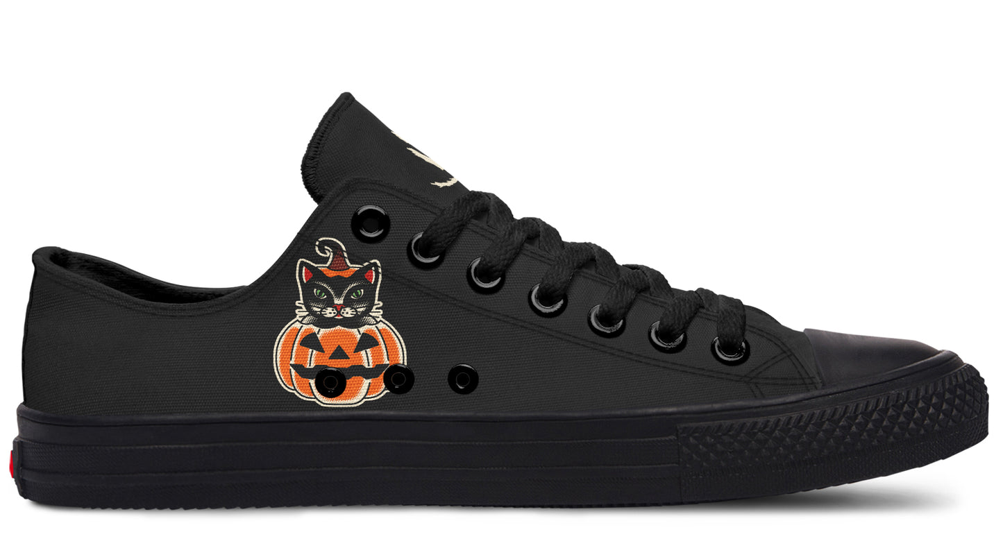 Pumpkin Cat Low Tops