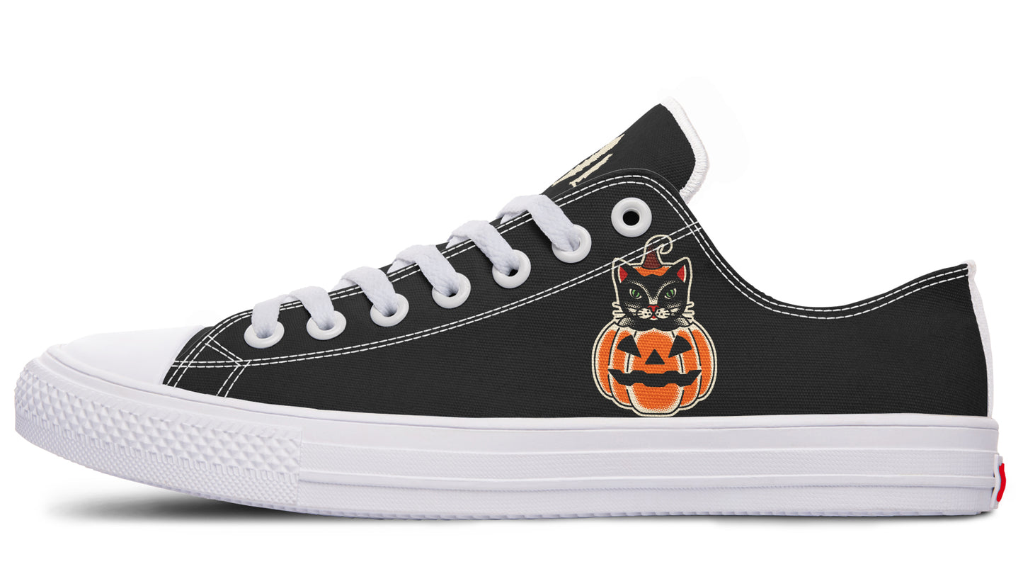 Pumpkin Cat Low Tops