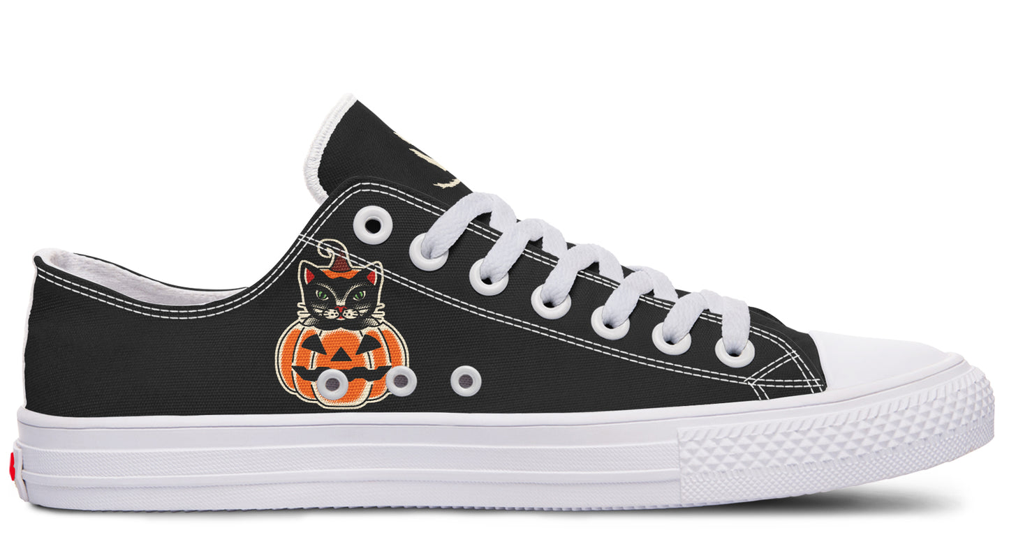 Pumpkin Cat Low Tops