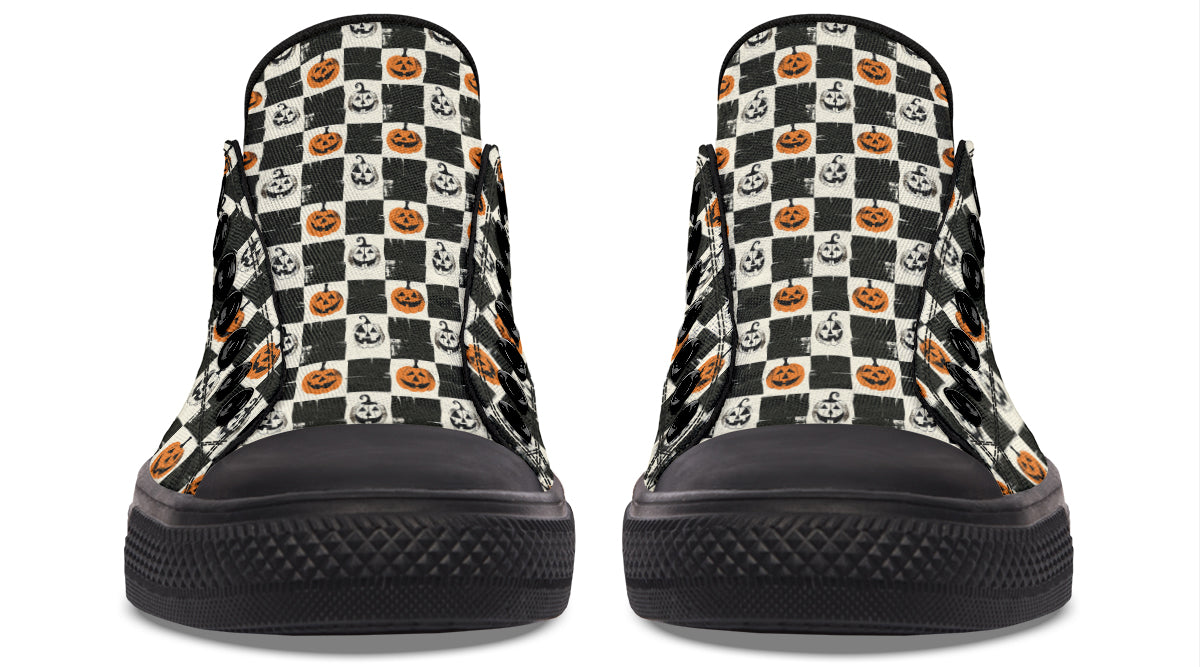 Checkered Pumpkins Lowtops
