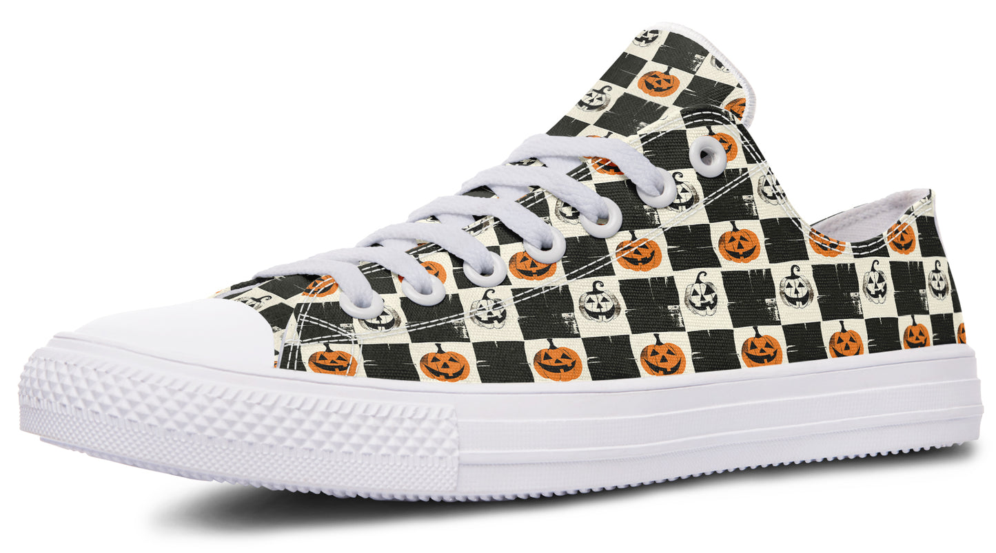 Checkered Pumpkins Lowtops