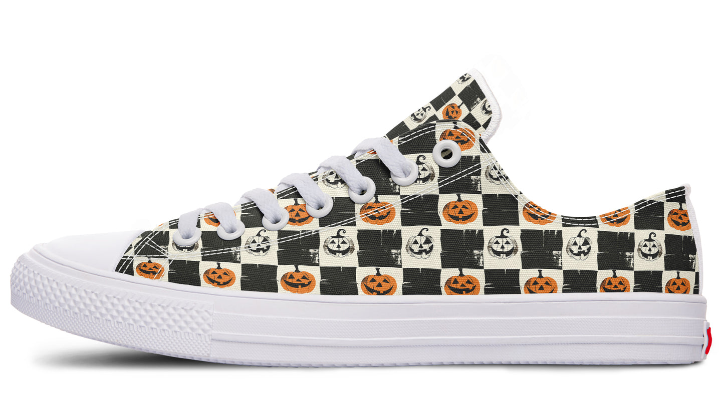 Checkered Pumpkins Lowtops