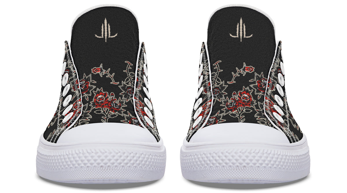 Pattern Rose Low Tops