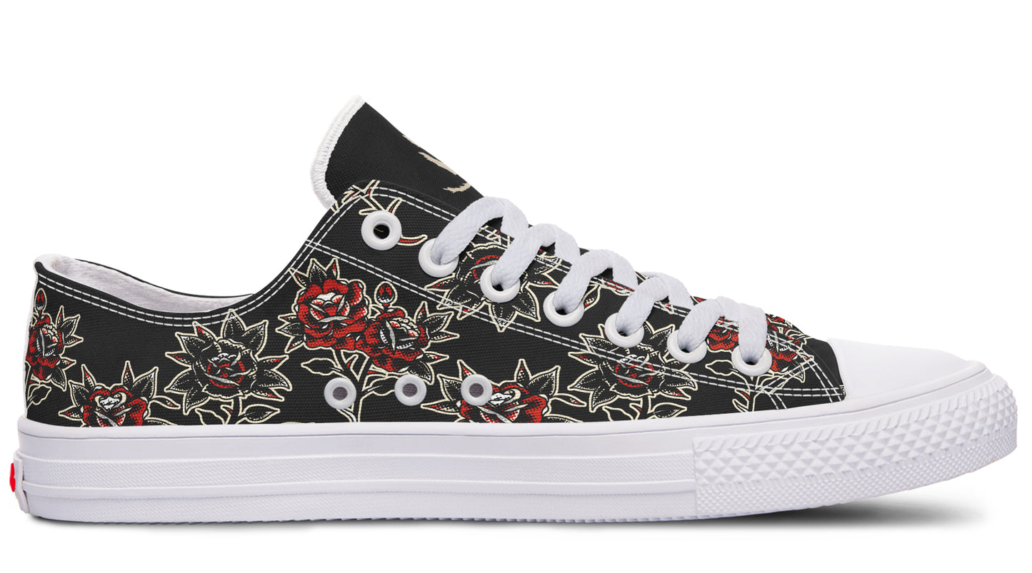 Pattern Rose Low Tops