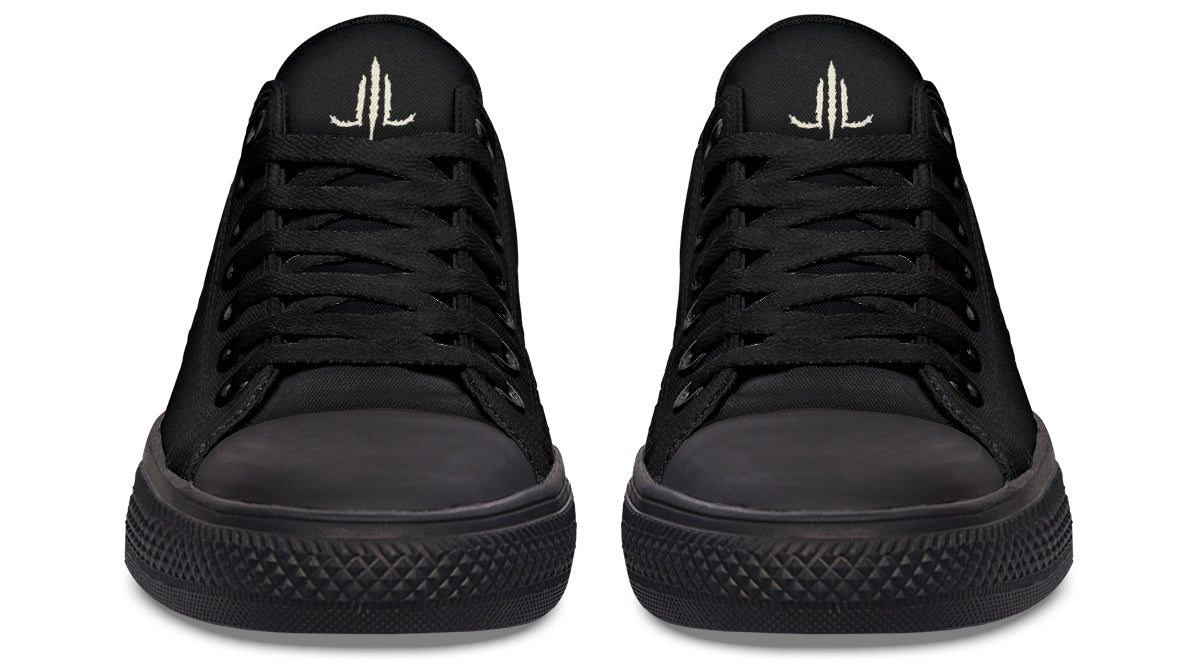 Red Rose Scythe Skull Lowtops